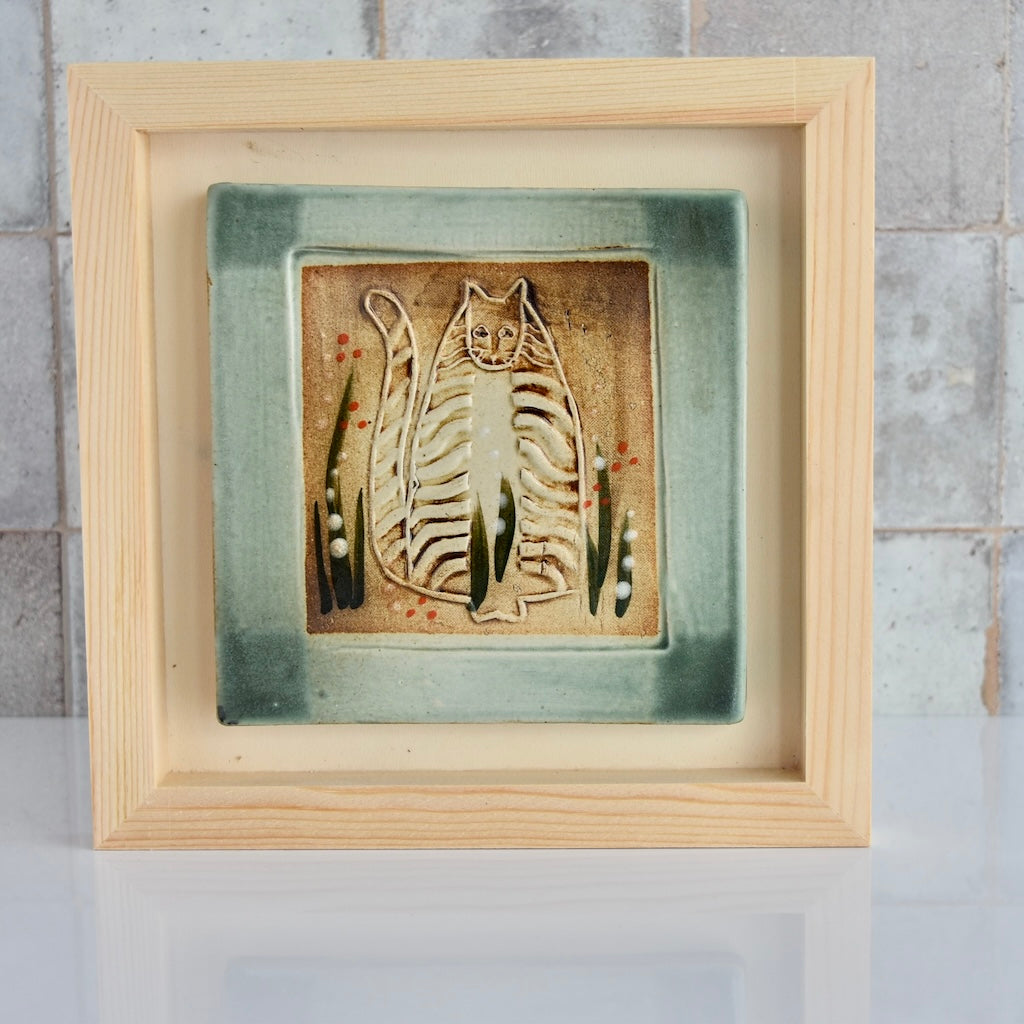 Art Tile - The Cat by Otis Pottery