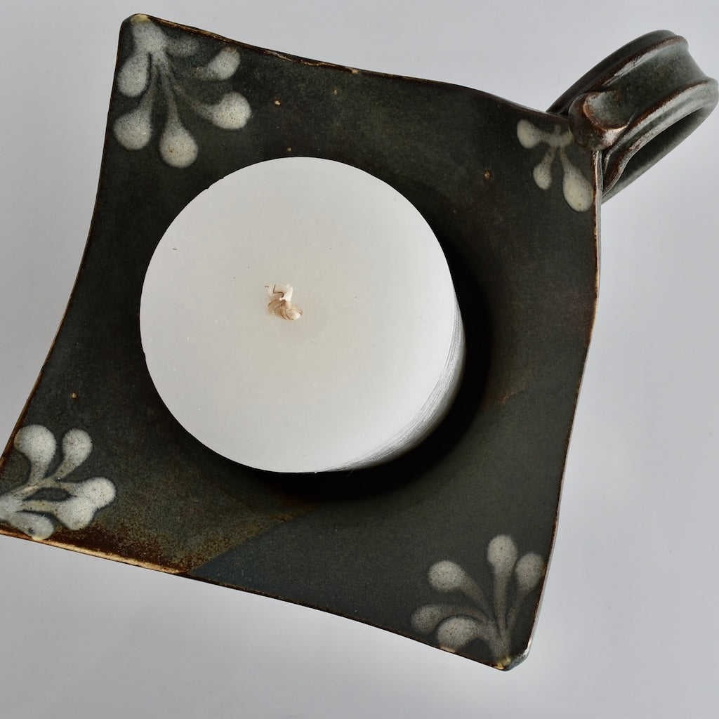 Candle Holder in Midnight by Otis Pottery