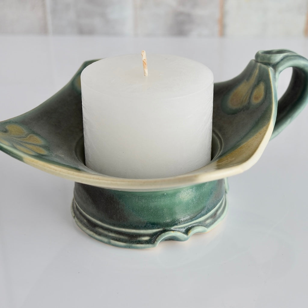 Candle Holder in Shoreline by Otis Pottery