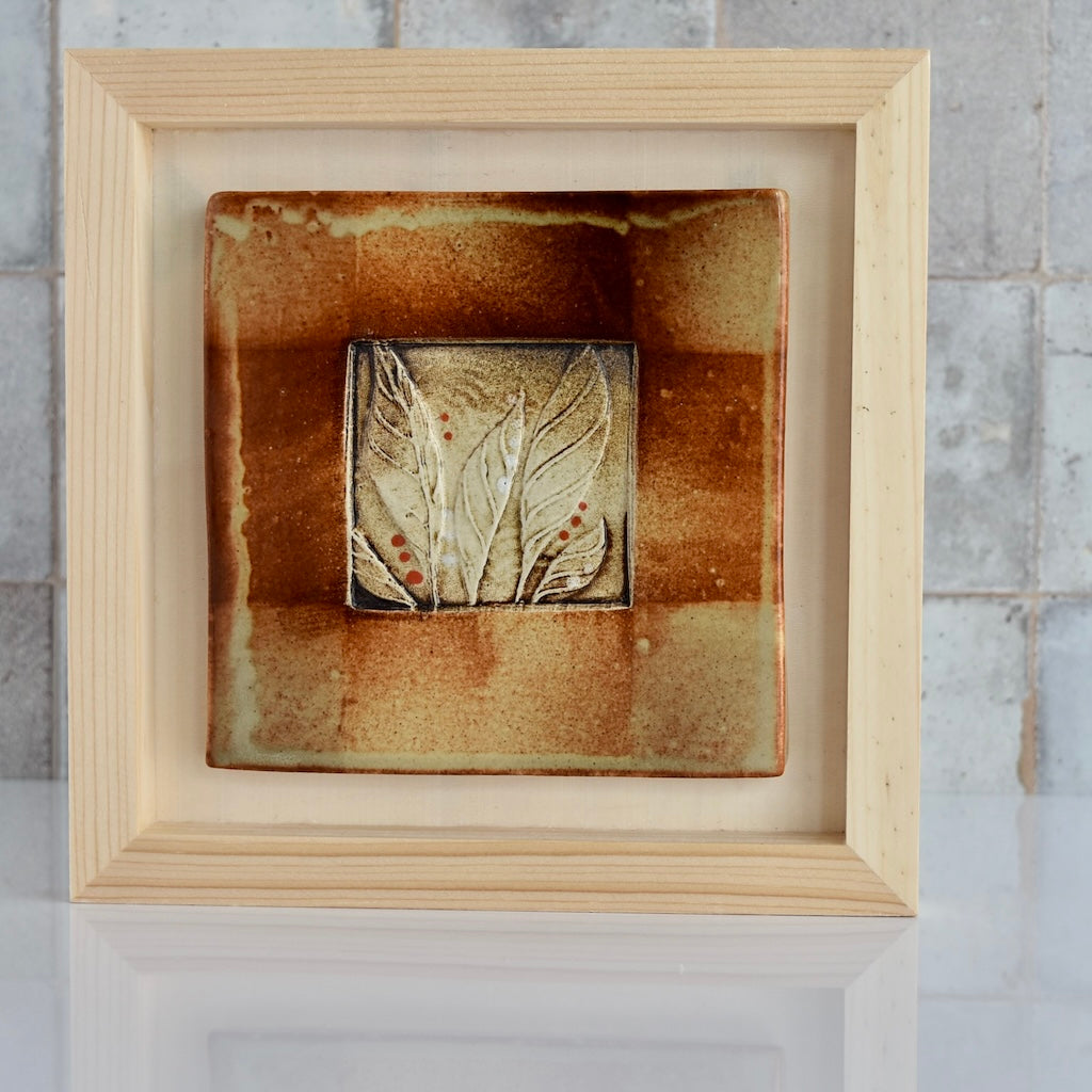 Art Tile - Leaves by Otis Pottery