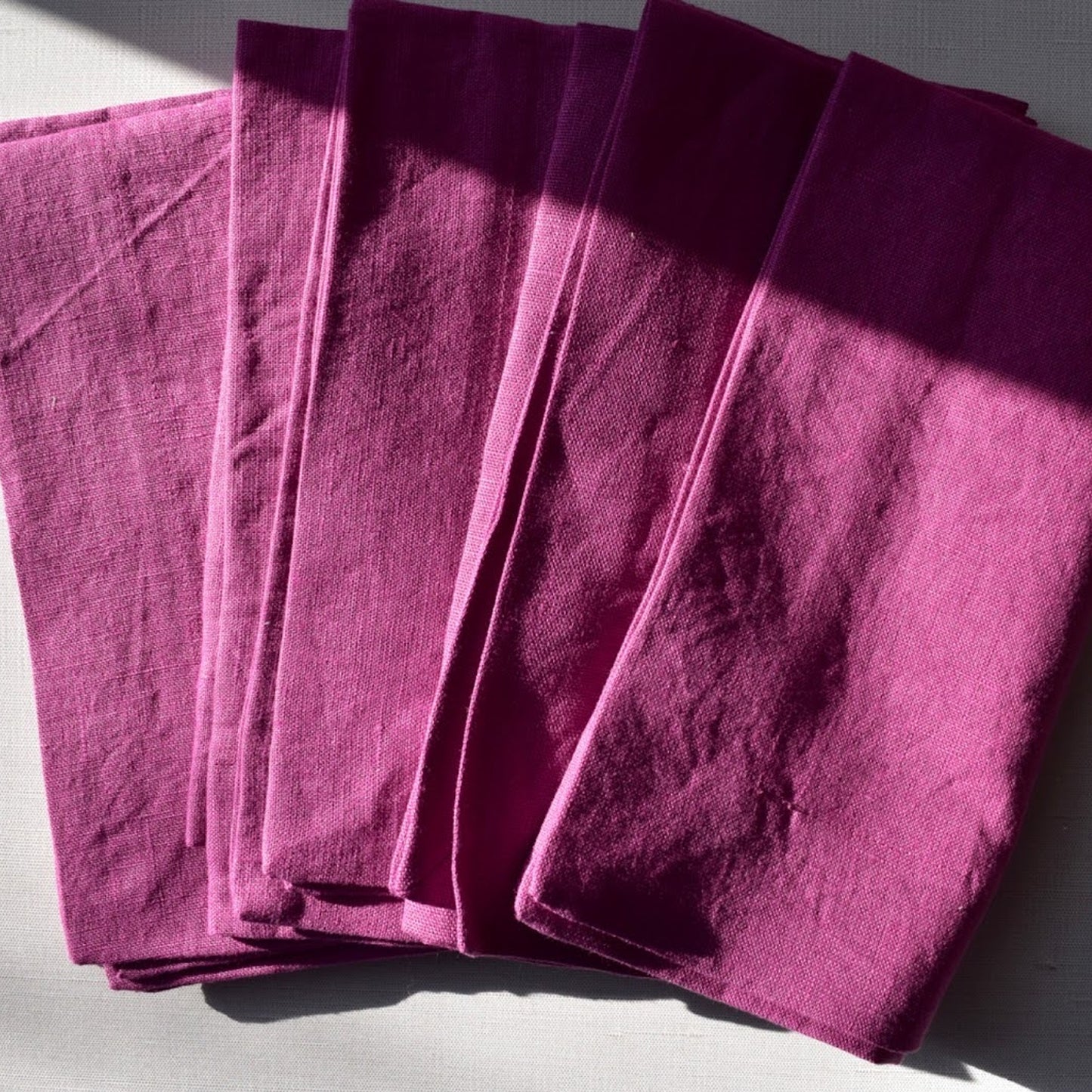 Linen Napkin in Orchid by Rough Linen