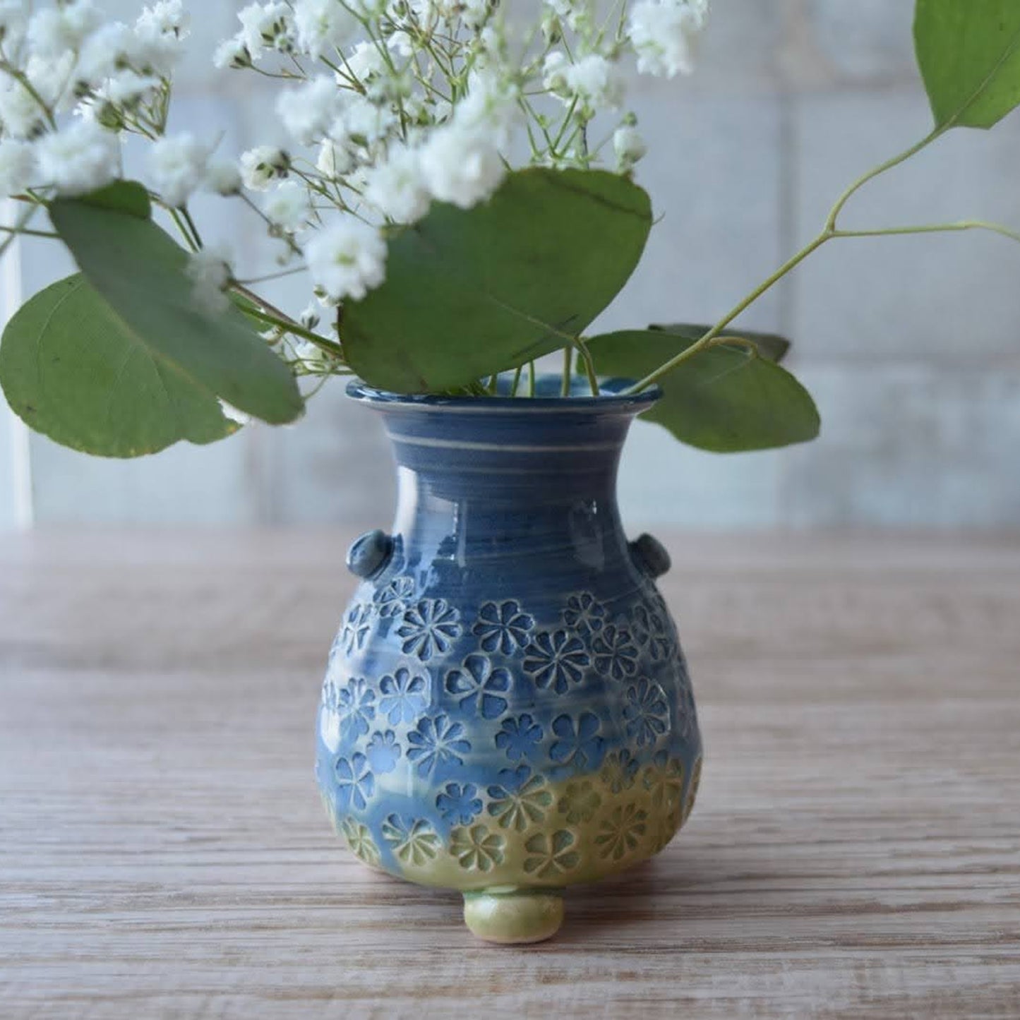 Small Vessel in Blue Daisy Field by Sky Mage
