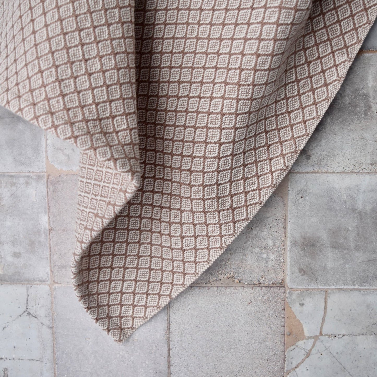 Tea Towel / Hand Towel Mocha Mousse Diamonds by Kristina Nichols