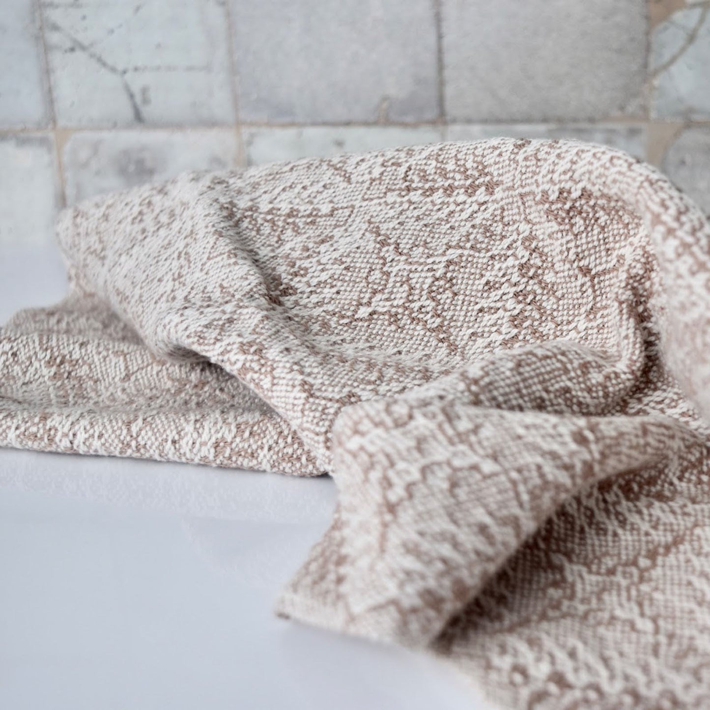 Tea Towel / Hand Towel in Mocha Mousse Stars by Kristina Nichols