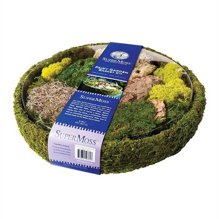 Fairy Garden Basket Kit, Fresh Green, 15in