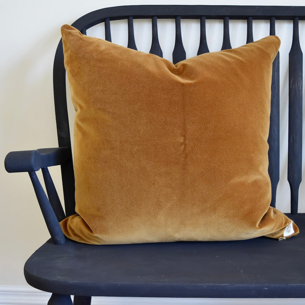 Decorator Pillow in Caramel Lux Velvet by Shannan Bower Home