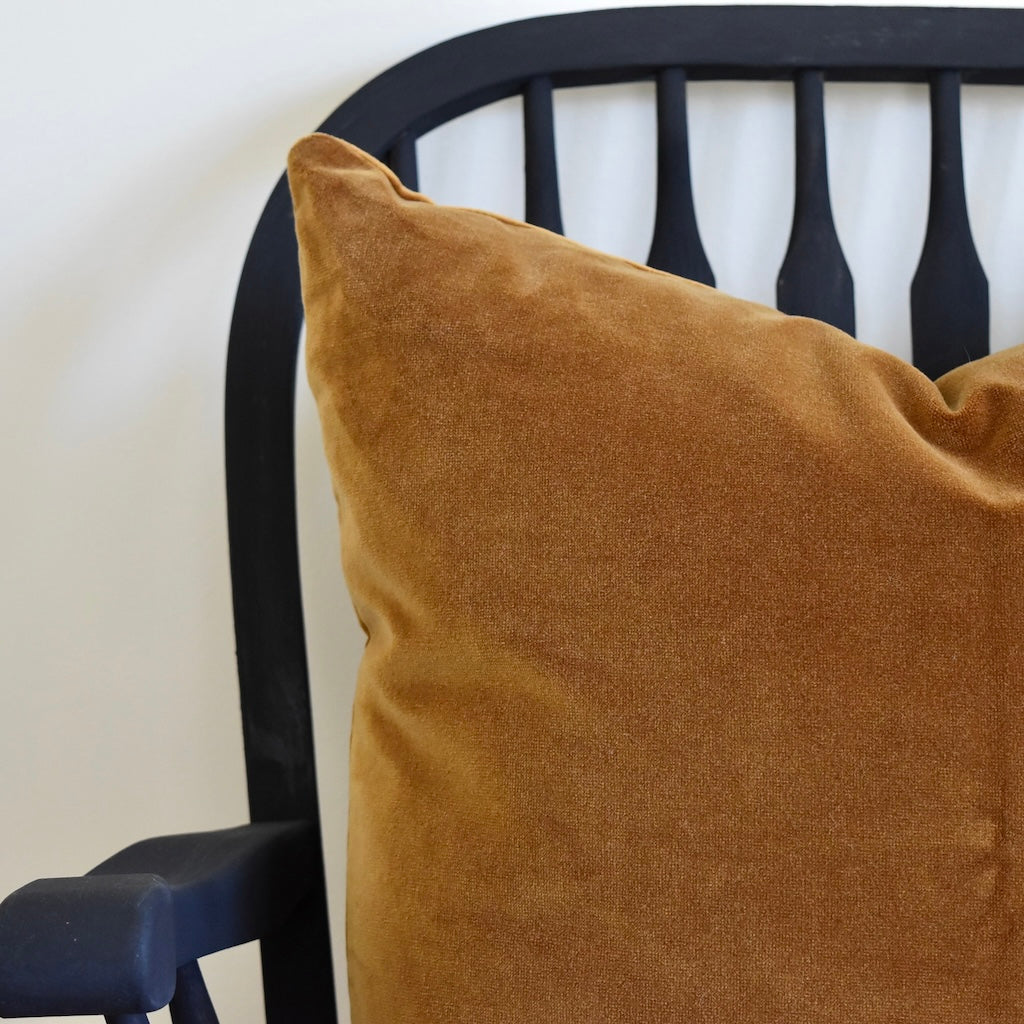 Decorator Pillow in Caramel Lux Velvet by Shannan Bower Home