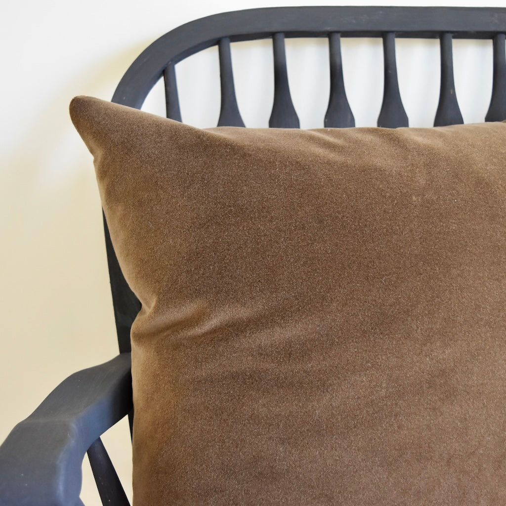 Decorator Pillow in Brown Lux Velvet by Shannan Bower Home