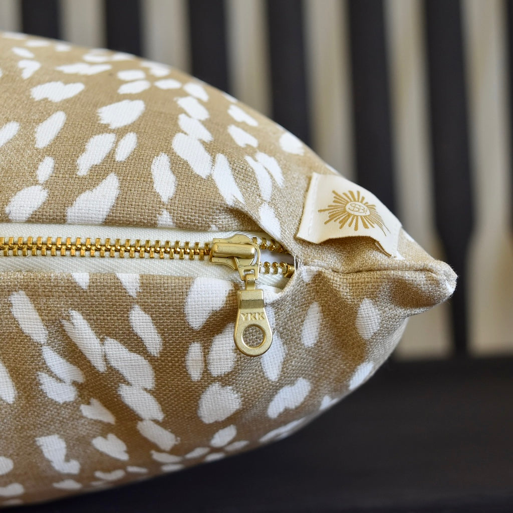 Decorator Pillow in Fawn Linen/Cotton Blend by Shannan Bower Home