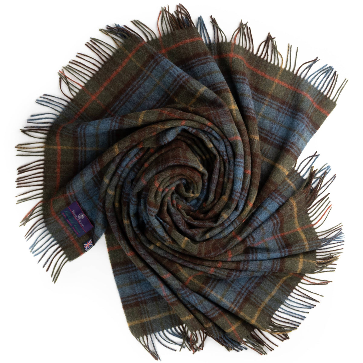 Highland Tweeds Lambswool Throw (Antique Hunting Stewart) by Prince of Scots