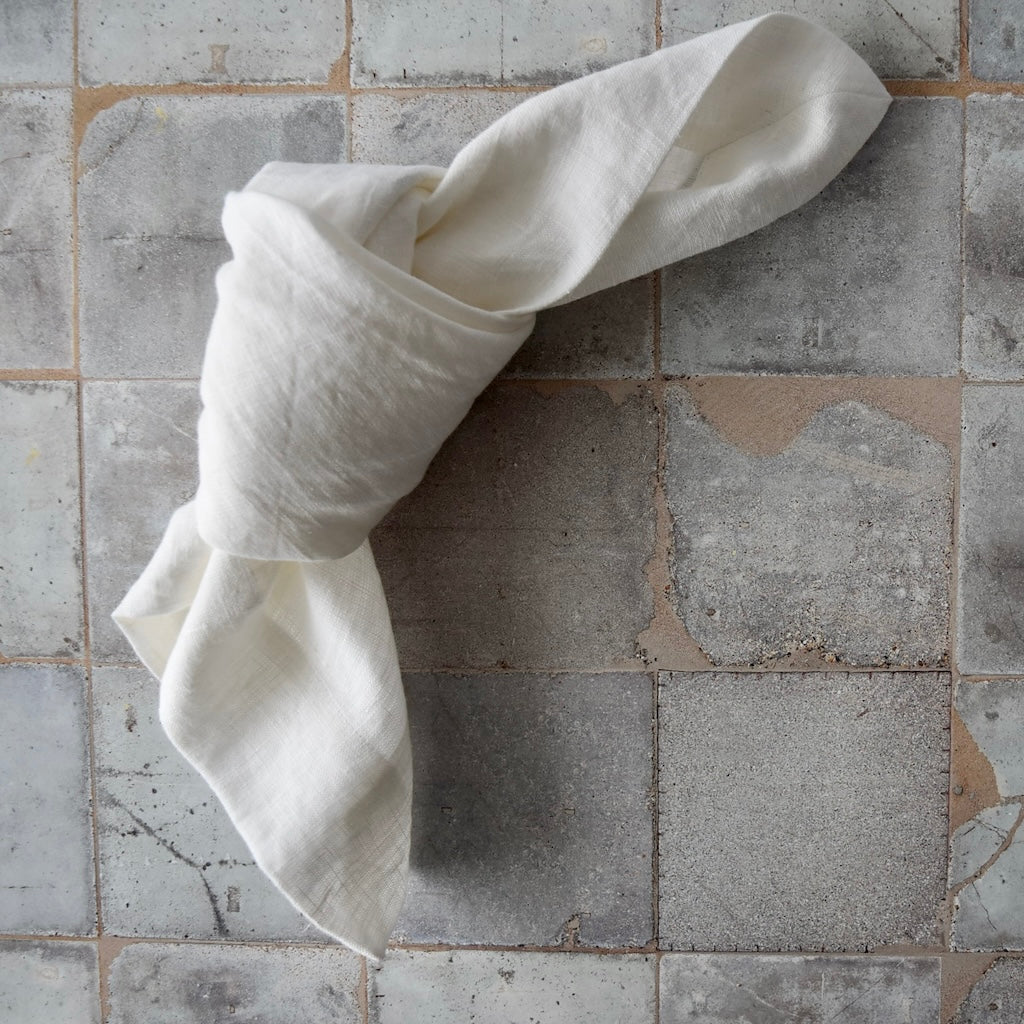 Linen Napkin in Off White by Rough Linen