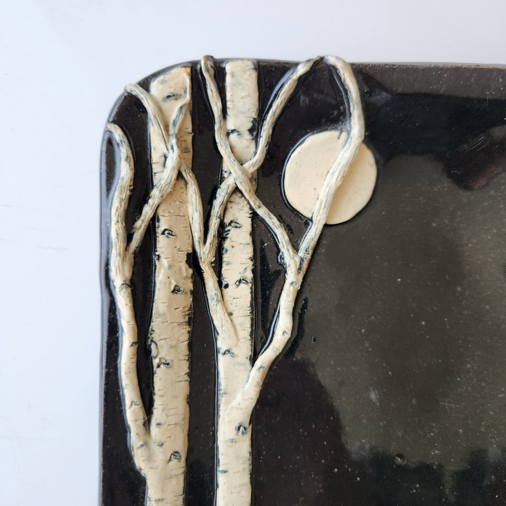 Medium Black Birch Dish by Jan Toscano
