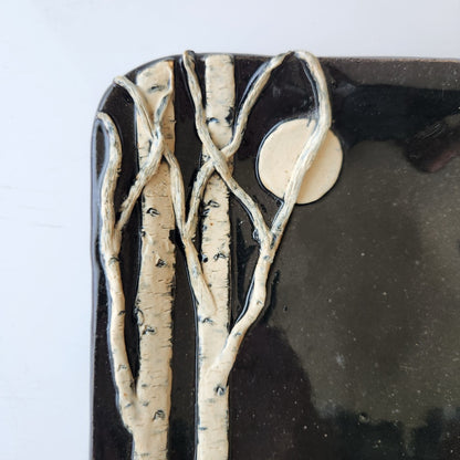 Medium Black Birch Dish by Jan Toscano