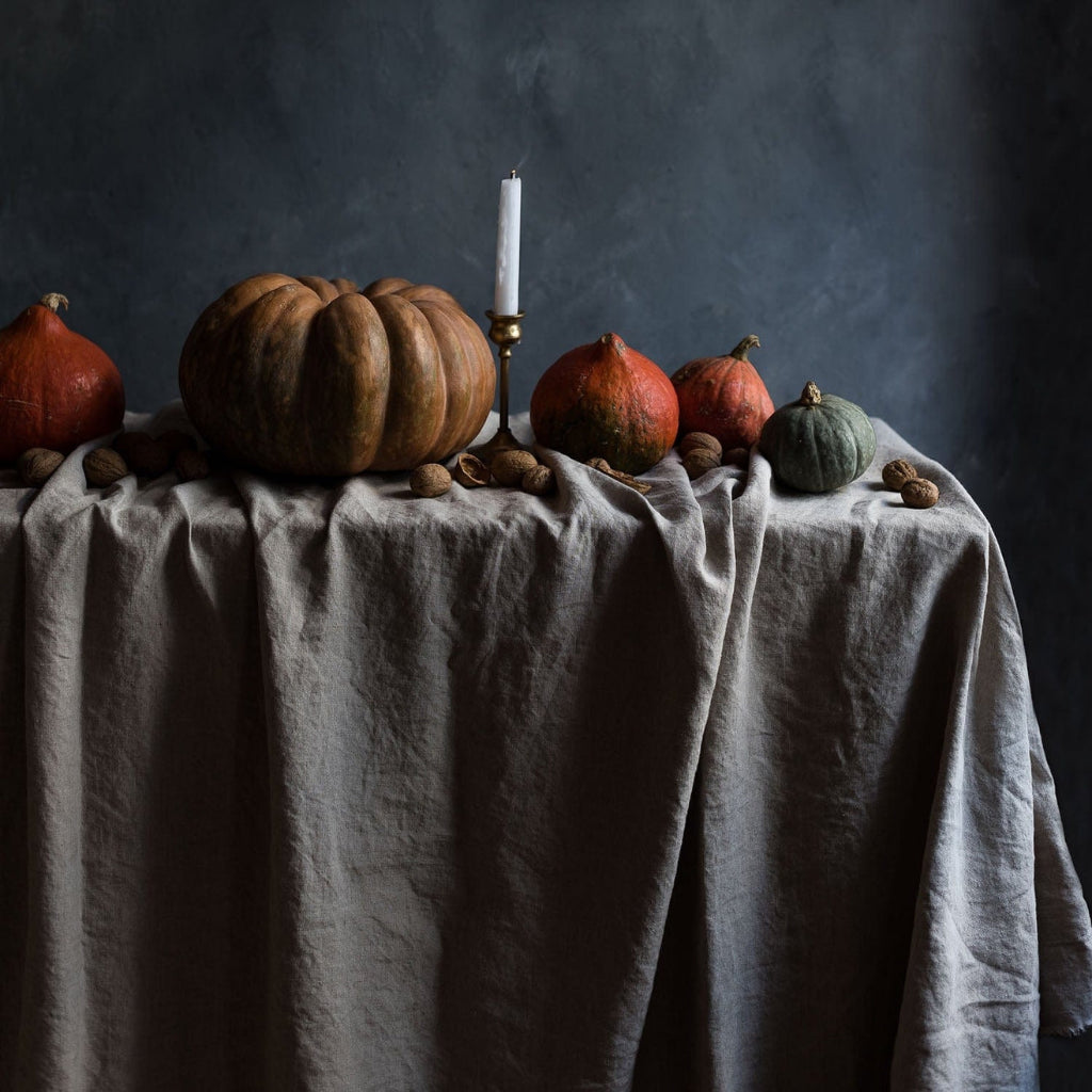 Natural Rectangular Tablecloth by Rough Linen