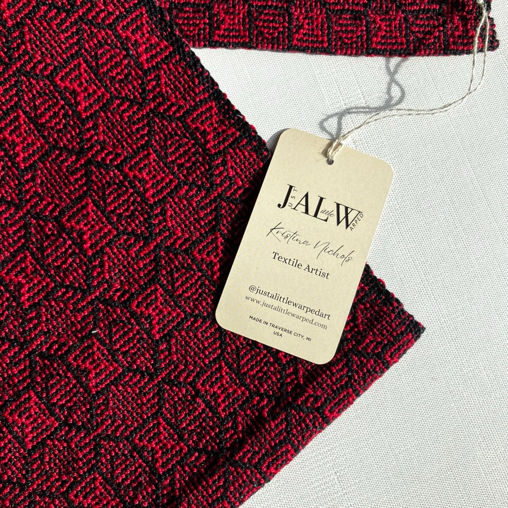 Table Runner in Red and Black by Kristina Nichols