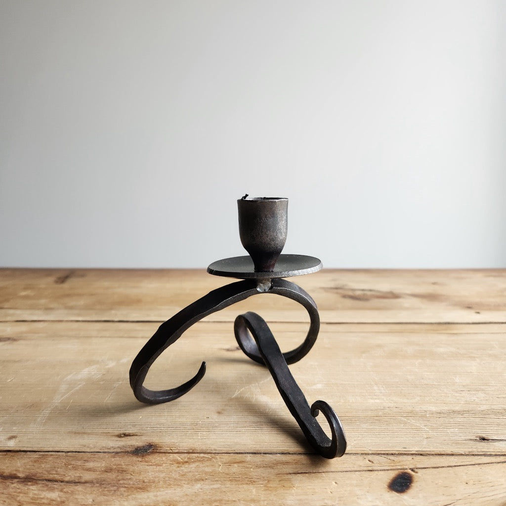 5” Sculpture Ball Taper Candle Holder by Blackthorne Forge