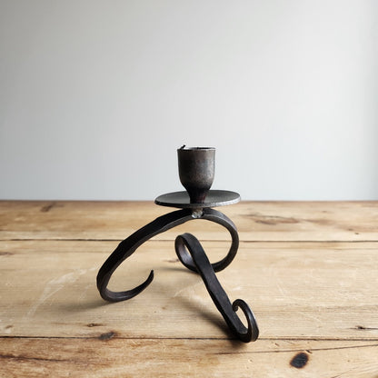 5” Sculpture Ball Taper Candle Holder by Blackthorne Forge