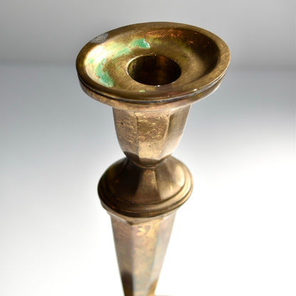 Found Mid-Century Style Brass Candlestick