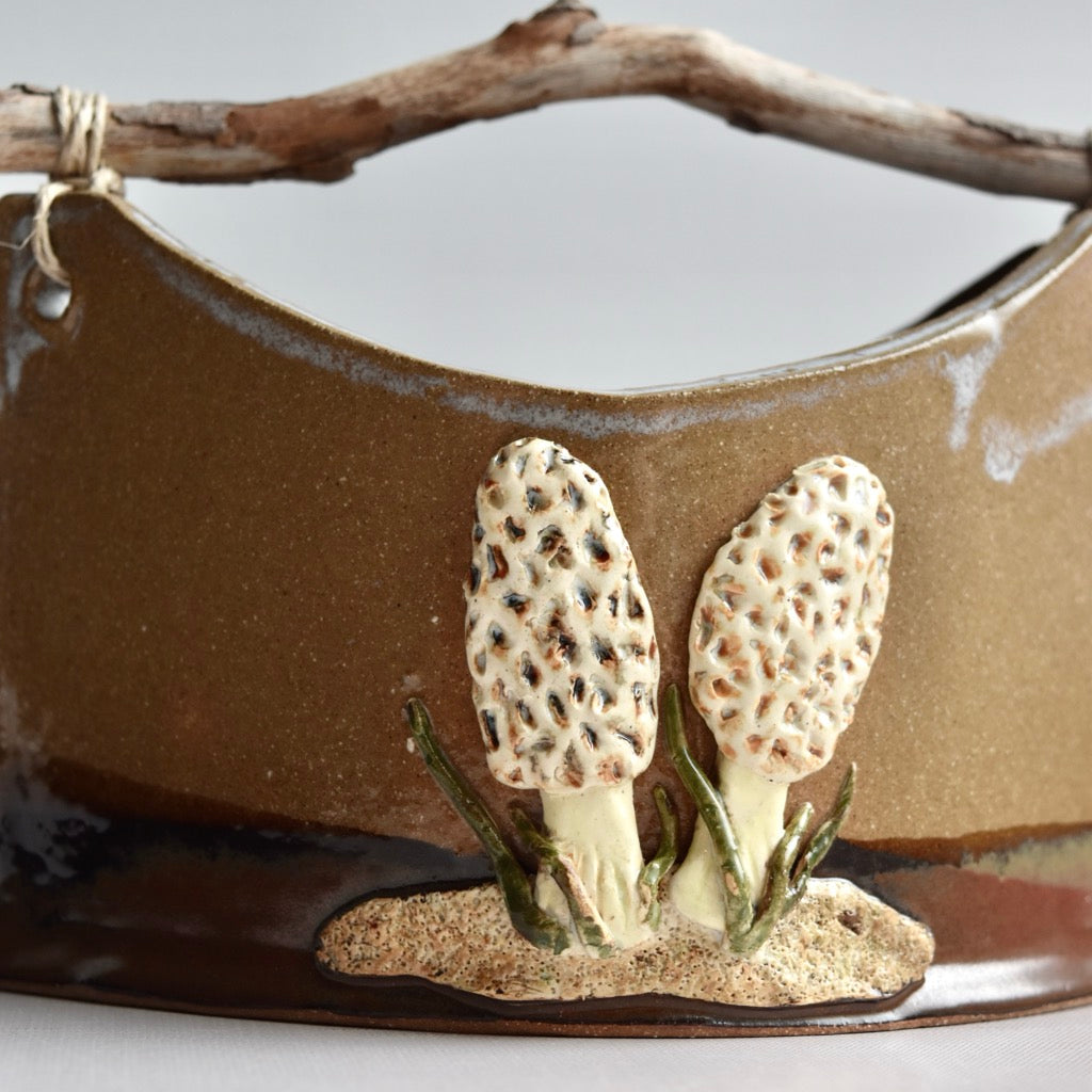 Brown Morel Basket by Jan Toscano