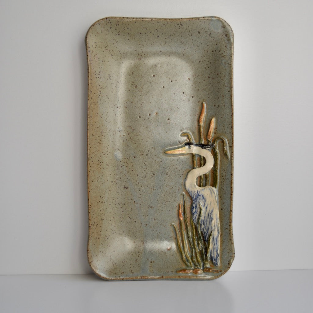 Medium Heron Dish by Jan Toscano