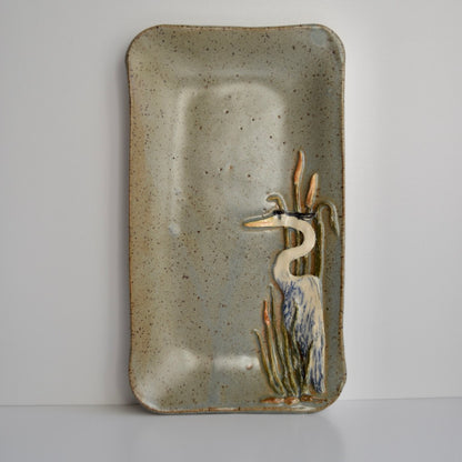 Medium Heron Dish by Jan Toscano
