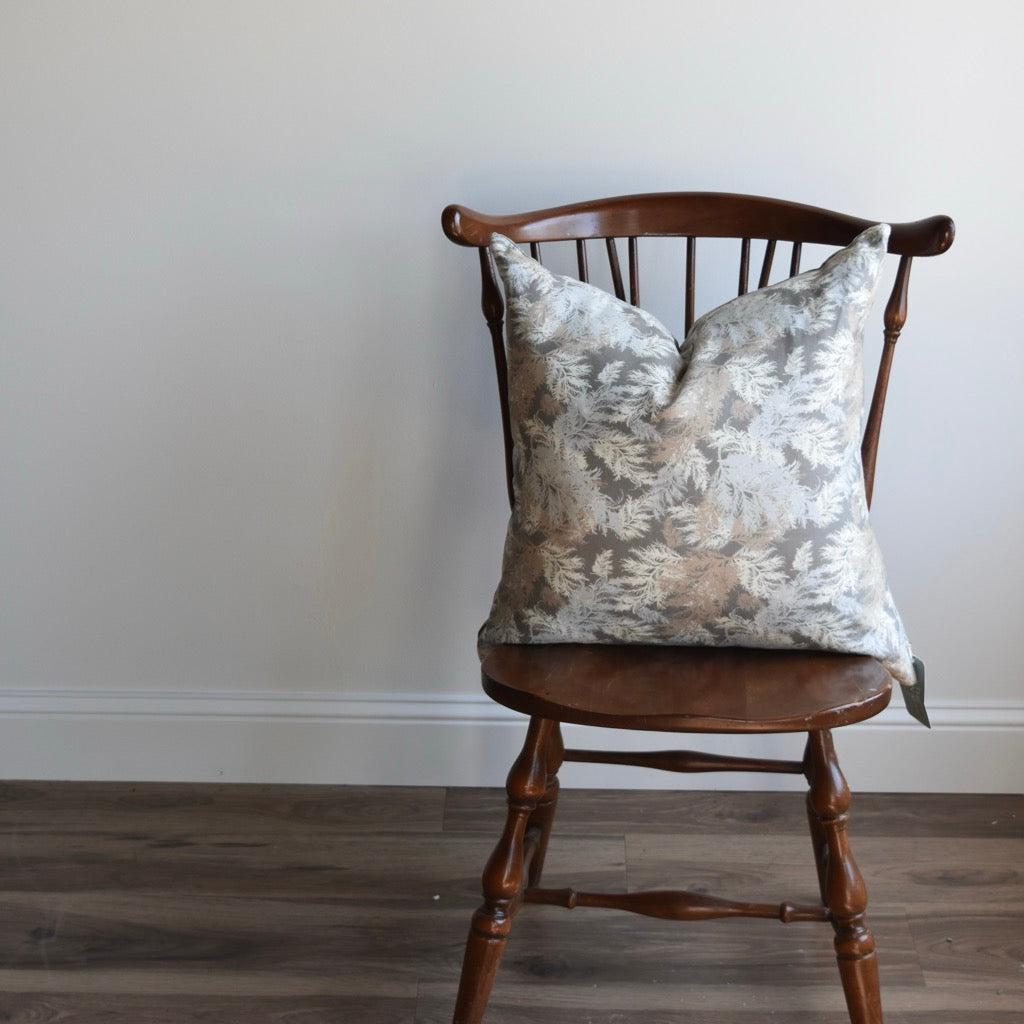 Decorative 100% Linen Pillow in "Coastal Winter" by Glass Muriel