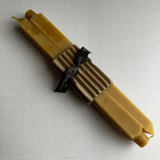12" Square Taper Candles in Natural by Greentree Home Candle