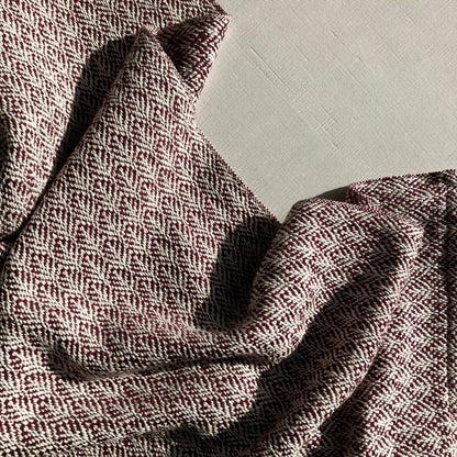 Cotton Tea Towel / Hand Towel in Raspberry by Kristina Nichols