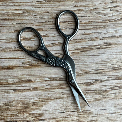 Classic Stork Hand Embroidery Scissors By Jessica Long Embroidery