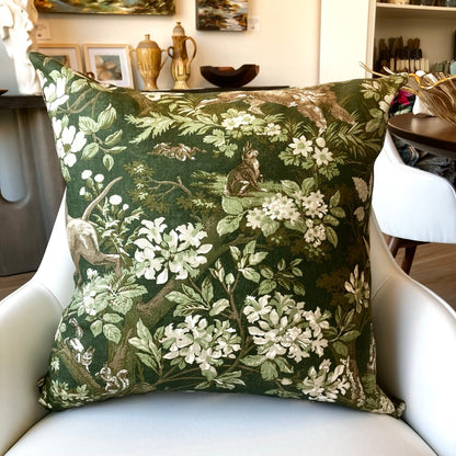 Hound Meadow Throw Pillow by Schumacher