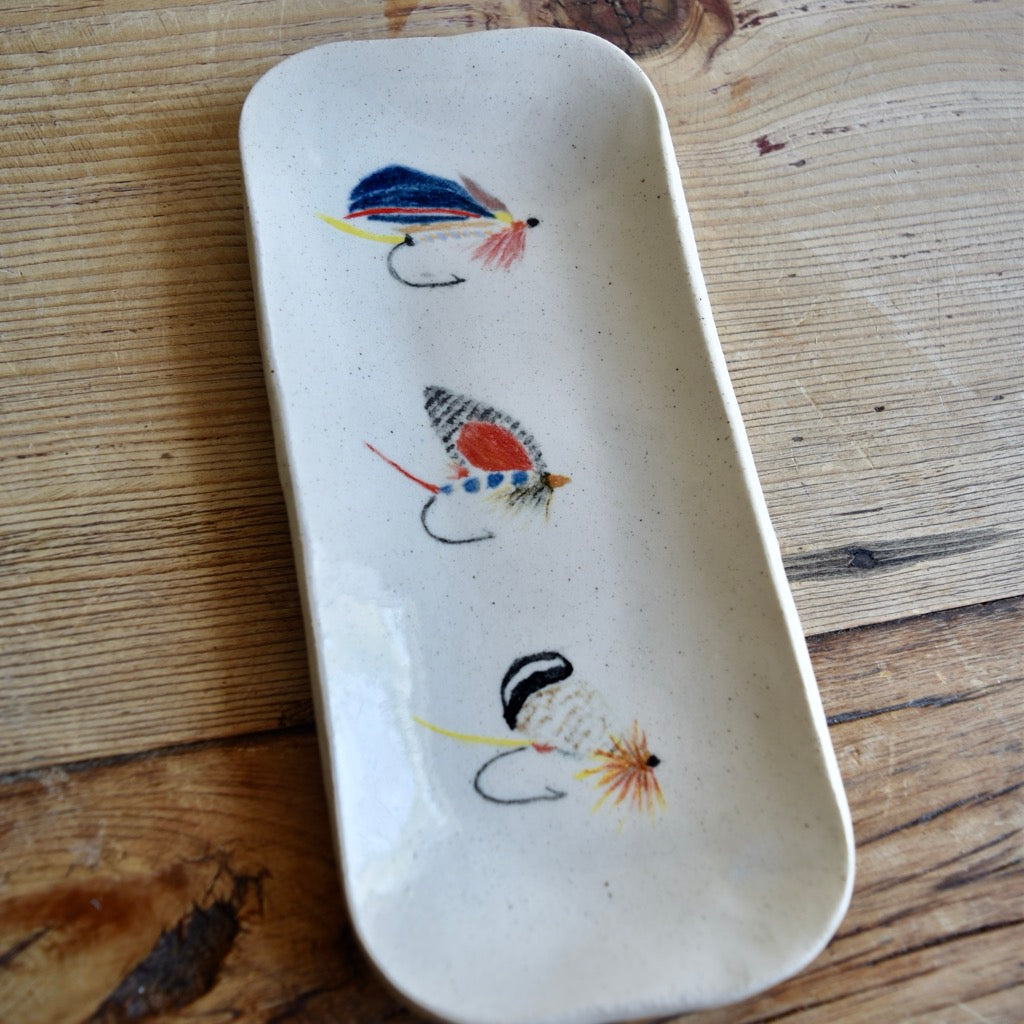 Extra Small Fly Fishing Dish by Jan Toscano