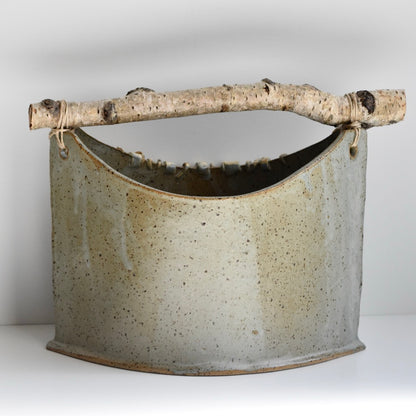 Gray Large Birch Basket by Jan Toscano