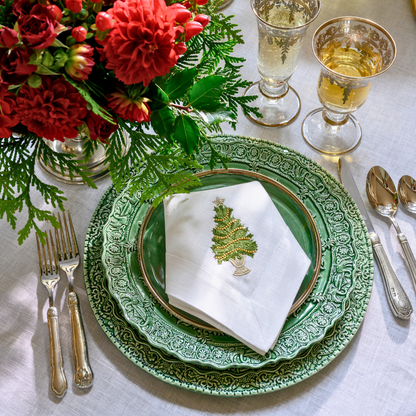 Renaissance Italian Green Charger by Arte Italica & Crown Linen Designs