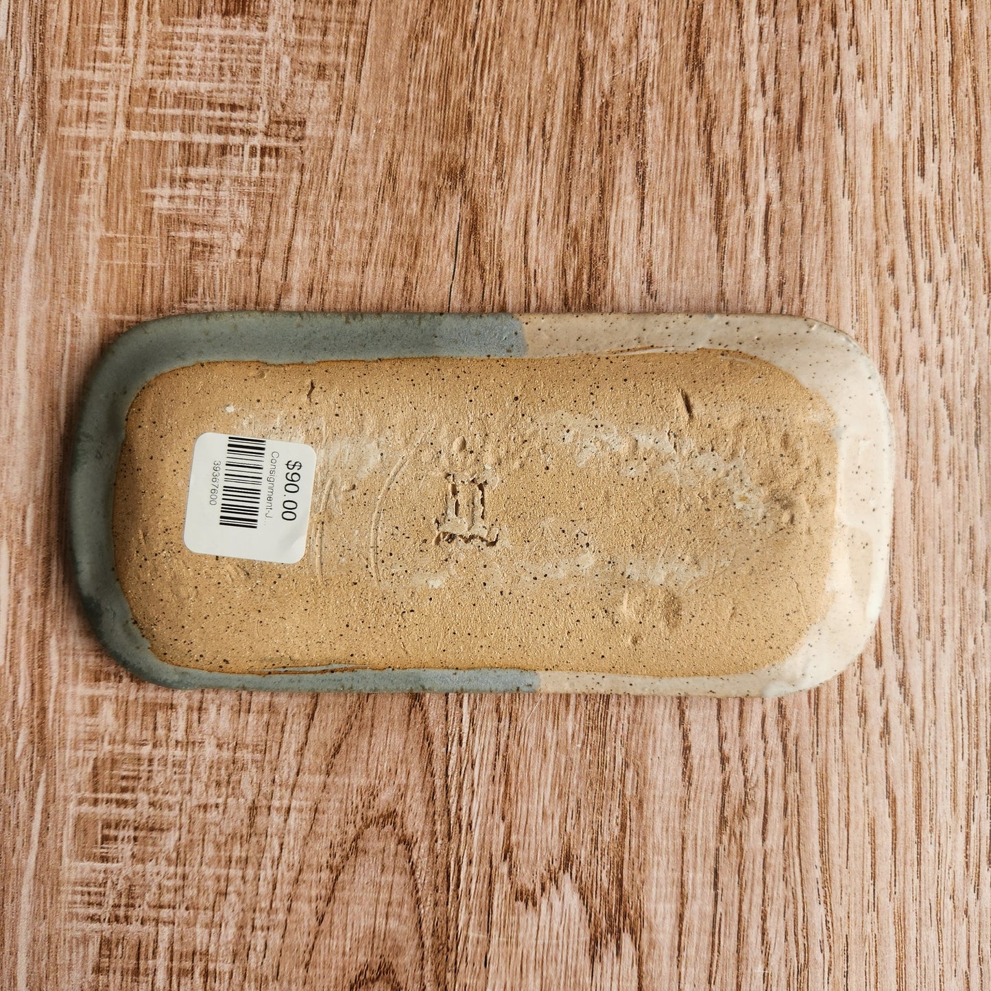 Extra Small Birch Dish in Light Blue and Sand by Jan Toscano