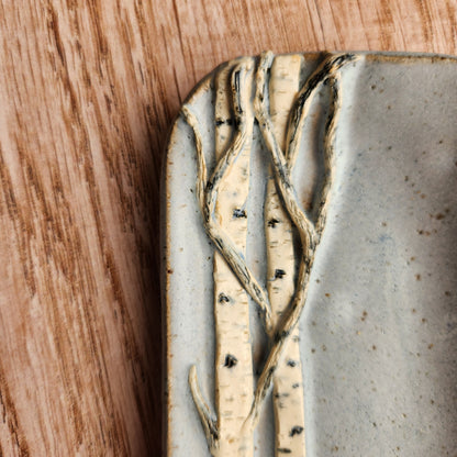 Extra Small Light Blue Birch Dish by Jan Toscano