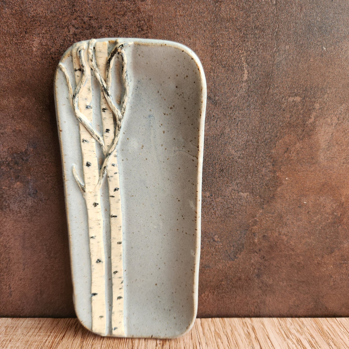 Extra Small Light Blue Birch Dish by Jan Toscano