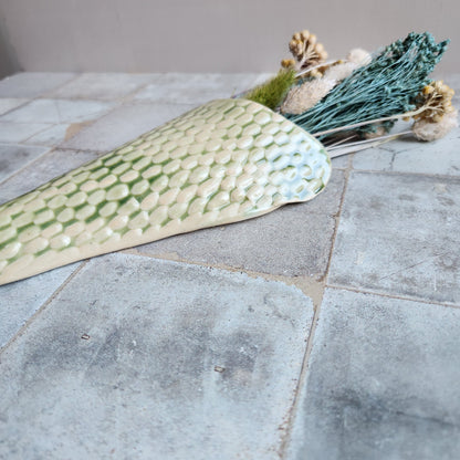 Large Mermaid Tail Wall Vase in Sea Foam by Sky Mage