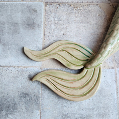 Mermaid Tail Wall Vase in Seafoam by Sky Mage
