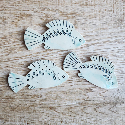 Fish Tile in Teal By Sky Mage