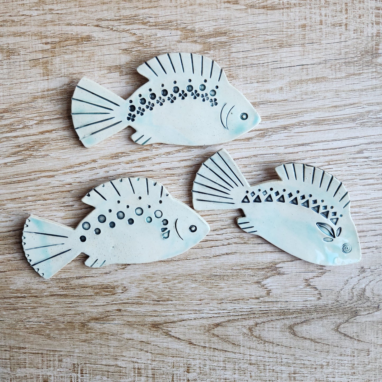 Fish Tile in Teal By Sky Mage