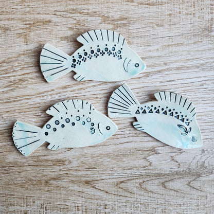 Fish Tile in Teal By Sky Mage