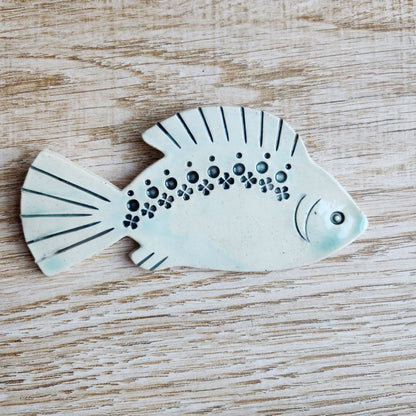 Fish Tile in Teal By Sky Mage