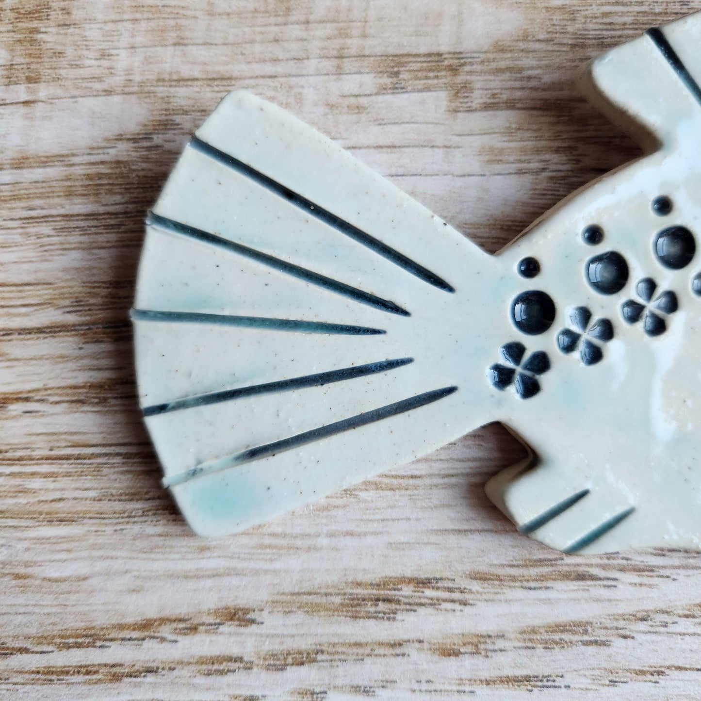 Fish Tile in Teal By Sky Mage