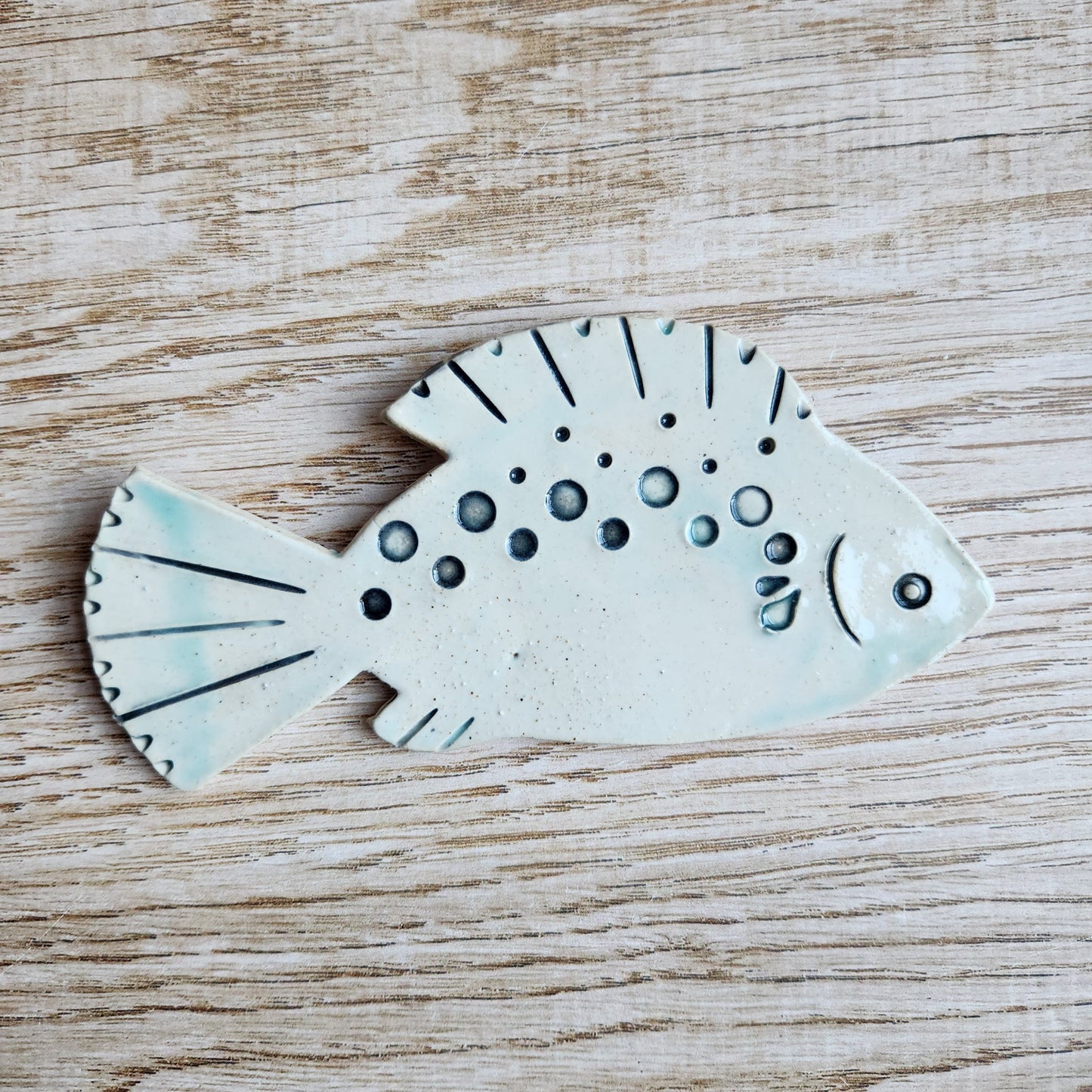 Fish Tile in Teal By Sky Mage