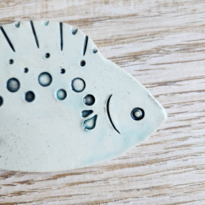 Fish Tile in Teal By Sky Mage