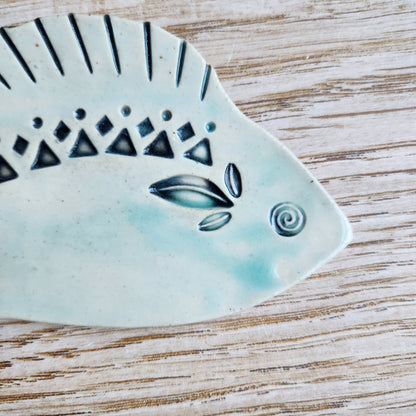 Fish Tile in Teal By Sky Mage