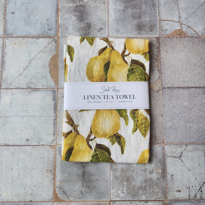 Organic Linen Tea Towel by Sarah Rose