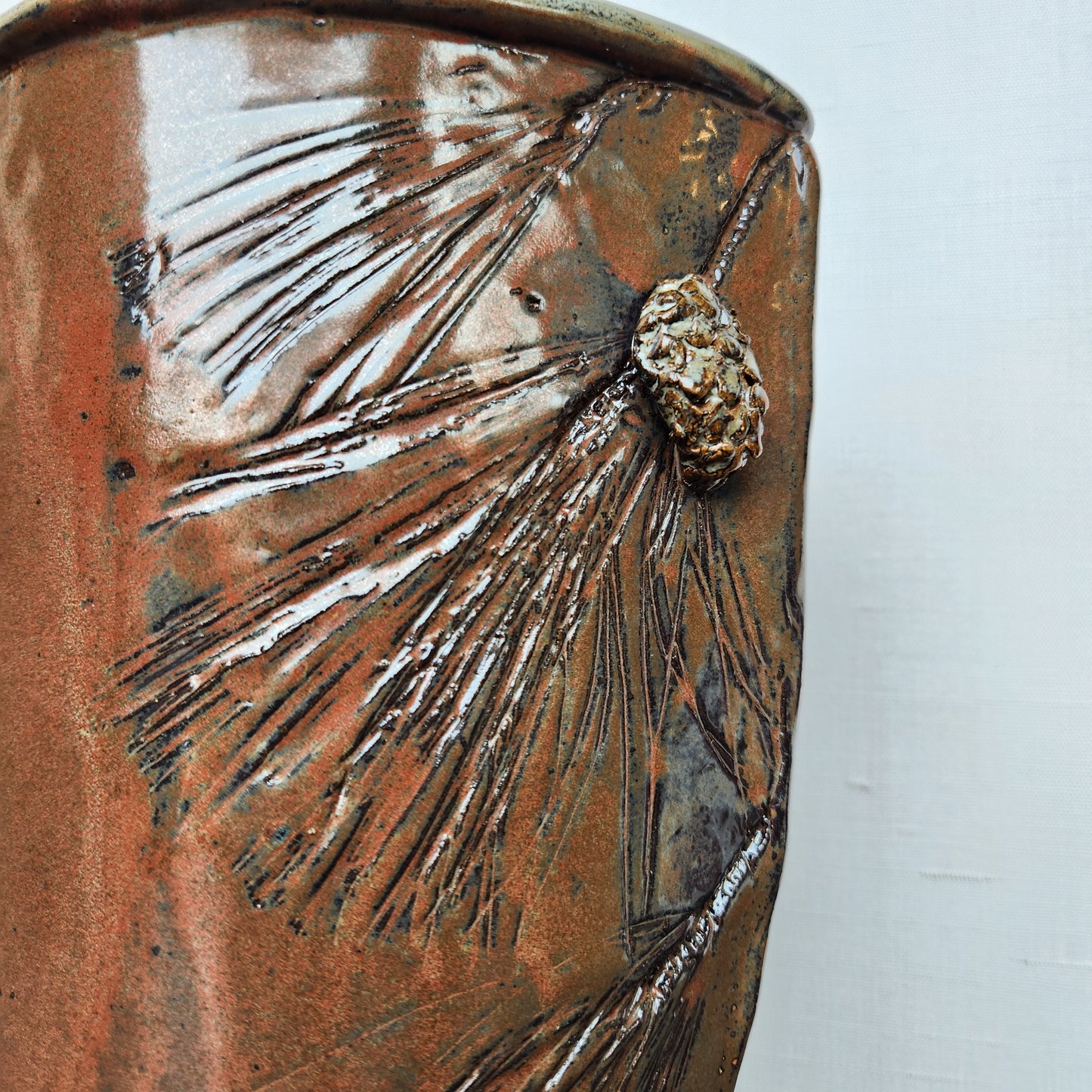 Oval Pine Vase by Jan Toscano