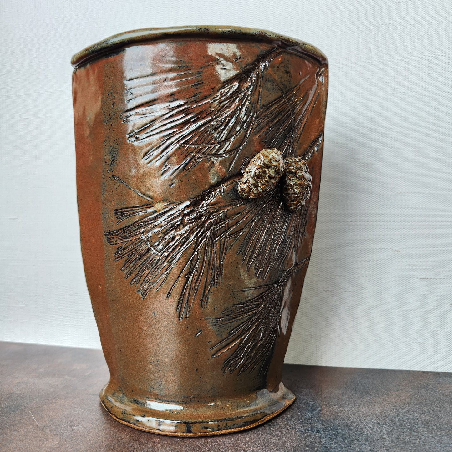 Oval Pine Vase by Jan Toscano