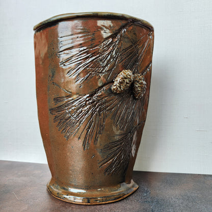 Oval Pine Vase by Jan Toscano